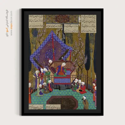 خرید تابلو هنری ایرانی - رای زدن زال با موبدان زرتشتی در کار رودابه – تابلو نقاشی ایرانی - اسپو دکور