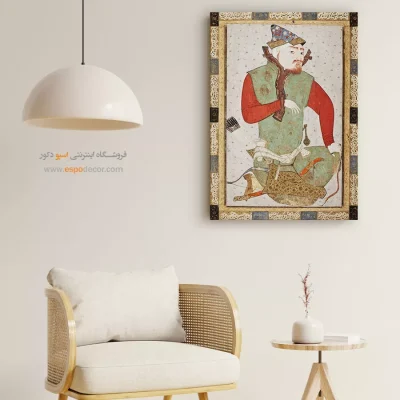 خرید تابلو هنری مینیاتور کلاسیک - زندانی ازبک – تابلو نقاشی ایرانی - اسپو دکور