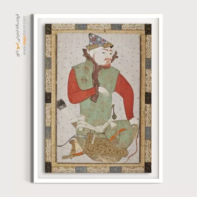 خرید تابلو هنری مینیاتور کلاسیک - زندانی ازبک – تابلو نقاشی ایرانی - اسپو دکور