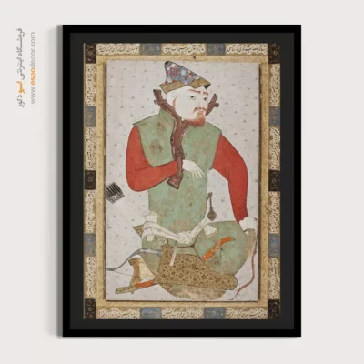 خرید تابلو هنری مینیاتور کلاسیک - زندانی ازبک – تابلو نقاشی ایرانی - اسپو دکور
