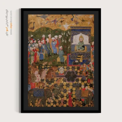 طرح مینیاتوری - بارگاه سلیمان – تابلو نقاشی ایرانی - اسپو دکور
