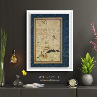 فروشگاه تابلو - شاهزاده و درباریان در تفرجگاه – تابلو نقاشی ایرانی - اسپو دکور