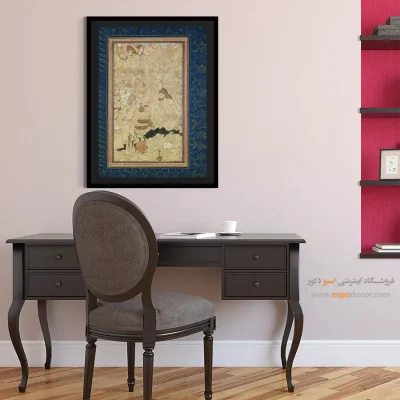 فروشگاه تابلو - شاهزاده و درباریان در تفرجگاه – تابلو نقاشی ایرانی - اسپو دکور