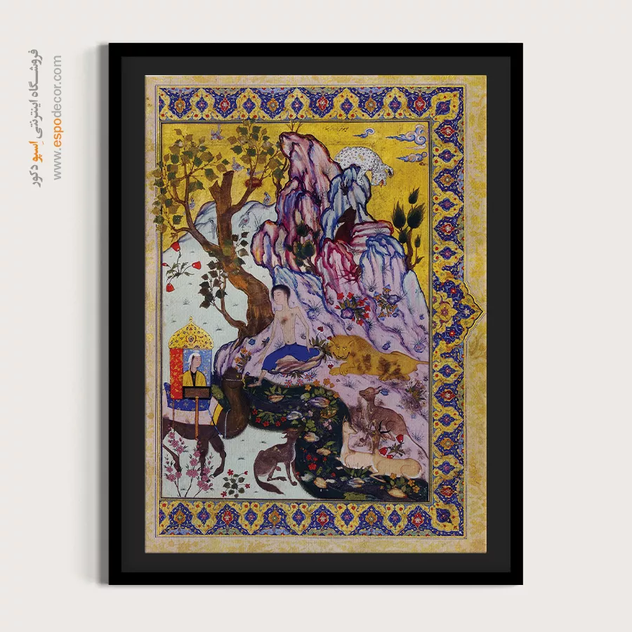 قیمت تابلو نقاشی - لیلی و مجنون – تابلو نقاشی ایرانی - اسپو دکور