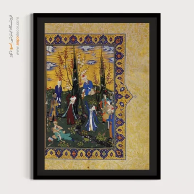 قیمت تابلو مینیاتور - شاهکارهای کتاب پنج گنج نظامی  – تابلو نقاشی ایرانی - اسپو دکور