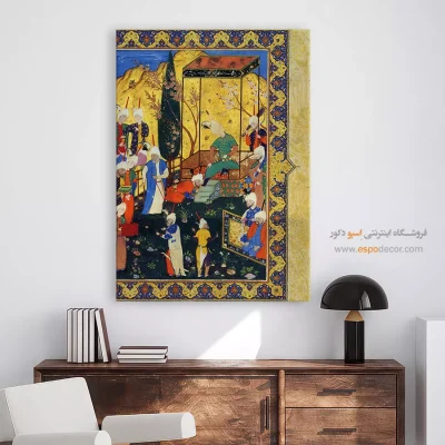 شاهکارهای کتاب پنج گنج نظامی  – تابلو نقاشی ایرانی - قیمت تابلو نقاشی - اسپو دکور