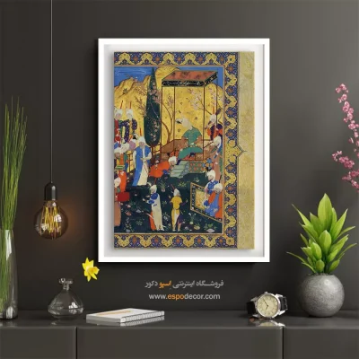 شاهکارهای کتاب پنج گنج نظامی  – تابلو نقاشی ایرانی - قیمت تابلو نقاشی - اسپو دکور