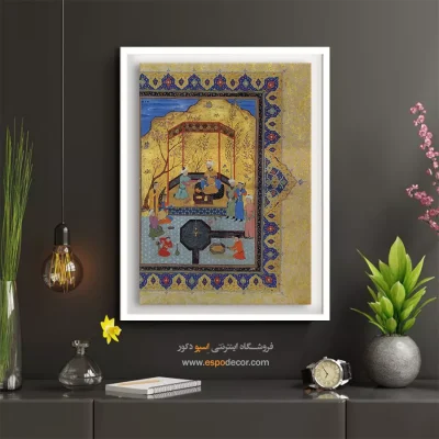 قیمت تابلو نقاشی مدرن - شاهکارهای کتاب پنج گنج نظامی – تابلو نقاشی ایرانی - اسپو دکور