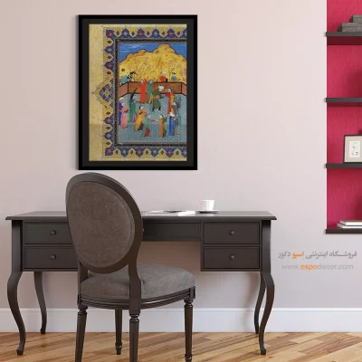 قیمت تابلو نگارگری - جشن و طرب – تابلو نقاشی ایرانی - اسپو دکور
