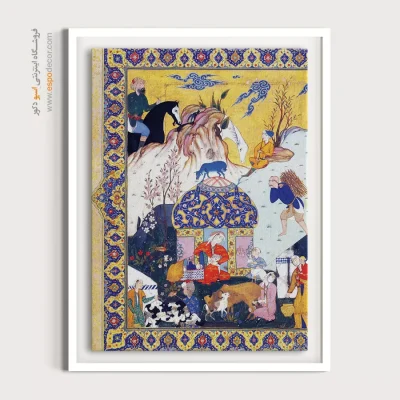مینیاتور ایرانی - لیلی و مجنون – تابلو نقاشی ایرانی - اسپو دکور