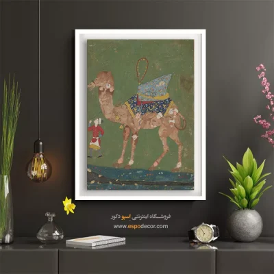 نقاشی مینیاتور ایرانی - شتر و ساربان – تابلو نقاشی ایرانی - اسپو دکور