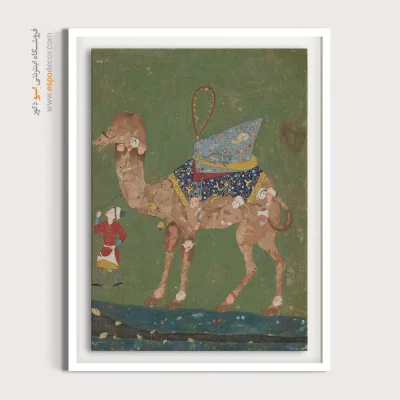 نقاشی مینیاتور ایرانی - شتر و ساربان – تابلو نقاشی ایرانی - اسپو دکور