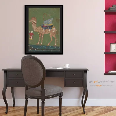 نقاشی مینیاتور ایرانی - شتر و ساربان – تابلو نقاشی ایرانی - اسپو دکور