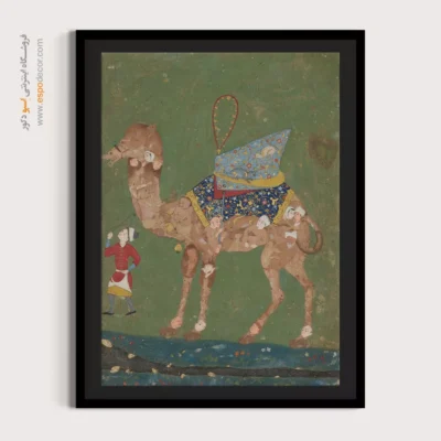نقاشی مینیاتور ایرانی - شتر و ساربان – تابلو نقاشی ایرانی - اسپو دکور