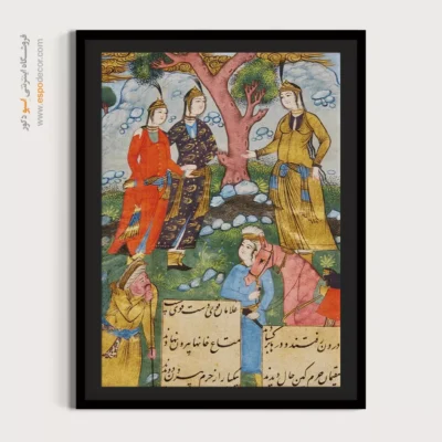 هنر مینیاتور - شیرین و فرهاد، وحشی بافقی  – تابلو نقاشی ایرانی - اسپو دکور