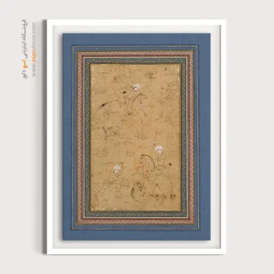 هنر دستی - صحنه شکار – تابلو نقاشی ایرانی - اسپو دکور