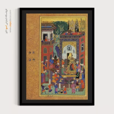 هنر نقاشی ایرانی - بزم شاهی – تابلو نقاشی ایرانی - اسپو دکور