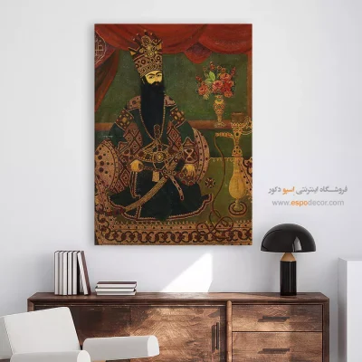 تابلو نقاشی از فتحعلی شاه - فتحعلی شاه قاجار – تابلو نقاشی ایرانی - اسپو دکور