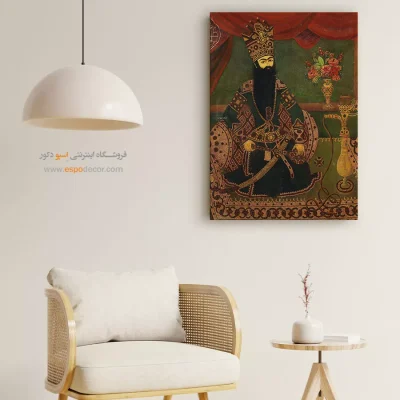 تابلو نقاشی از فتحعلی شاه - فتحعلی شاه قاجار – تابلو نقاشی ایرانی - اسپو دکور
