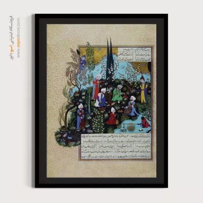 فردوسی و شاعران غزنه – تابلو نقاشی ایرانی - اسپو دکور