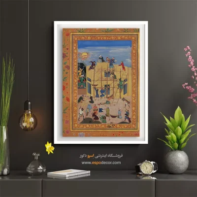 تابلو نقاشی کمال الدین بهزاد - اثر کمال الدین بهزاد – تابلو نقاشی ایرانی - اسپو دکور
