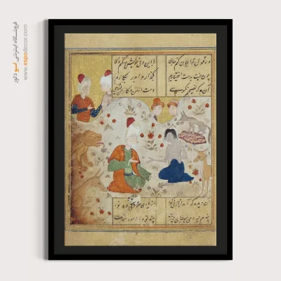 تابلو های عاشقانه - داستان لیلی و مجنون – تابلو نقاشی ایرانی - اسپو دکور