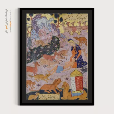 تابلو لیلی و مجنون - لیلی و مجنون – تابلو نقاشی ایرانی - اسپو دکور