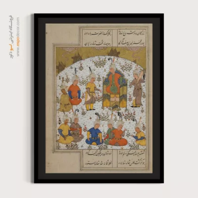 تابلو نقاشی برای فضای بزرگ - نسخه دست نویس مهر و مشتری – تابلو نقاشی ایرانی - اسپو دکور