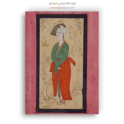 جوان ایستاده - تابلو نقاشی ایرانی