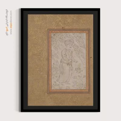 خرید نقاشی مینیاتور - مرد ایستاده – تابلو نقاشی ایرانی - اسپو دکور