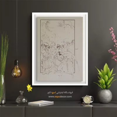 خرید نقاشی مینیاتور ایرانی - مرگ سیاوش – تابلو نقاشی ایرانی - اسپو دکور