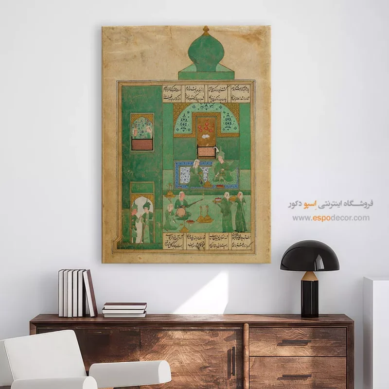 تابلو نقاشی با تم رنگ سبز