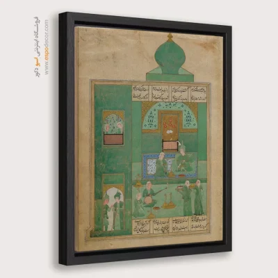 تابلو نقاشی با تم رنگ سبز