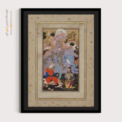 خرید تابلو جذاب برای دفترکار - گیو، کیخسرو را باز می یابد – تابلو نقاشی ایرانی - اسپو دکور