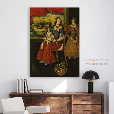 تابلو نقاشی از مادر و کودک