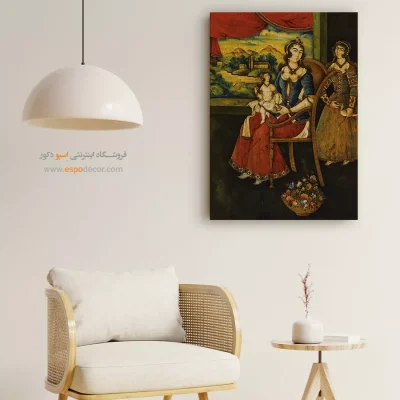 تابلو نقاشی از مادر و کودک