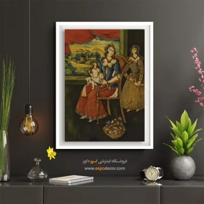 تابلو نقاشی از مادر و کودک