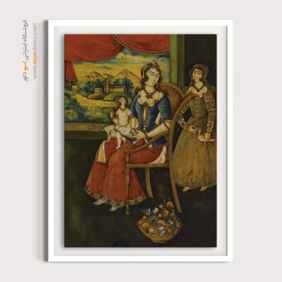 تابلو نقاشی از مادر و کودک