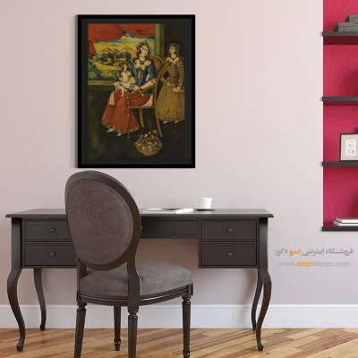 تابلو نقاشی از مادر و کودک