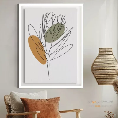 تابلو بوم طرح نقاشی خطی - نشانگر سراب – تابلو طراحی خطی - اسپو دکور