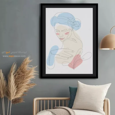 تابلو بوم مناسب اتاق خواب - طلوع خورشید طیف – تابلو طراحی خطی - اسپو دکور