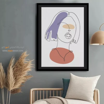 خرید تابلو بوم طراحی خطی - وکتور زنده – تابلو طراحی خطی - اسپو دکور