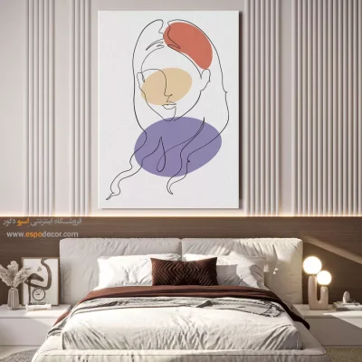 تابلو طراحی خطی دختر