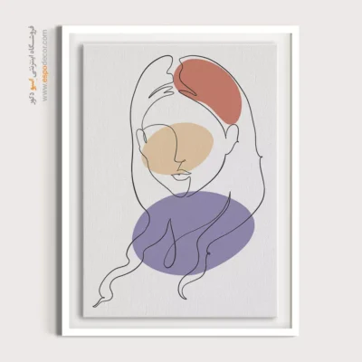 تابلو طراحی خطی دختر - نمودار با شکوه – تابلو طراحی خطی - اسپو دکور