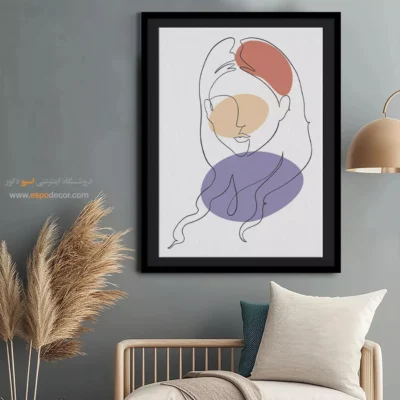 تابلو طراحی خطی دختر - نمودار با شکوه – تابلو طراحی خطی - اسپو دکور