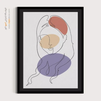 تابلو طراحی خطی دختر - نمودار با شکوه – تابلو طراحی خطی - اسپو دکور