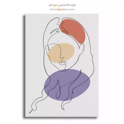 تابلو طراحی خطی دختر