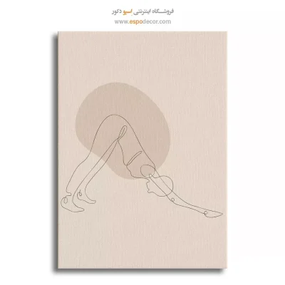 تابلو خطی زن زیبا