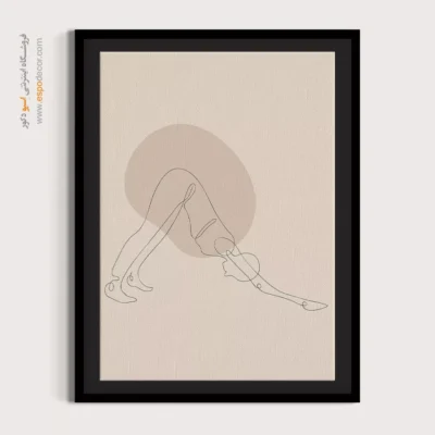 تابلو خطی زن زیبا - طراحی سرنوشت – تابلو طراحی خطی - اسپو دکور