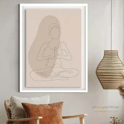 تابلو طراحی خطی گل - طرح پیگیری – تابلو طراحی خطی - اسپو دکور